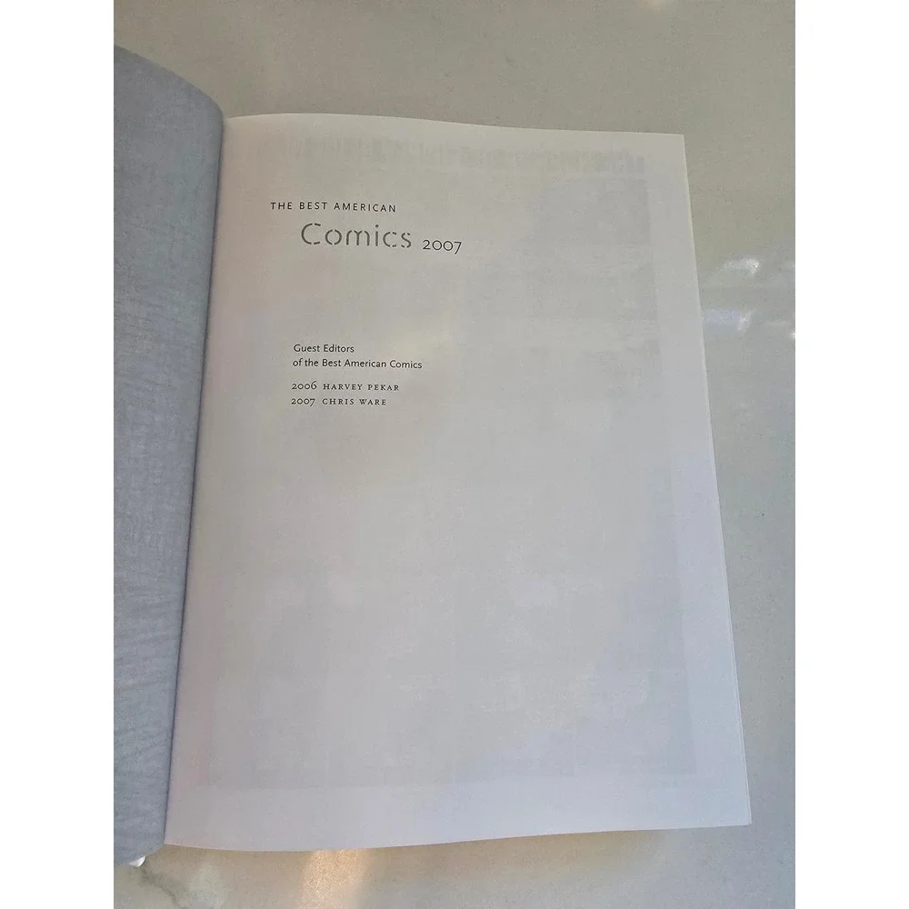 The Best American Comics 2007 Hardcover Chris Ware Editor Anthology Comic Book